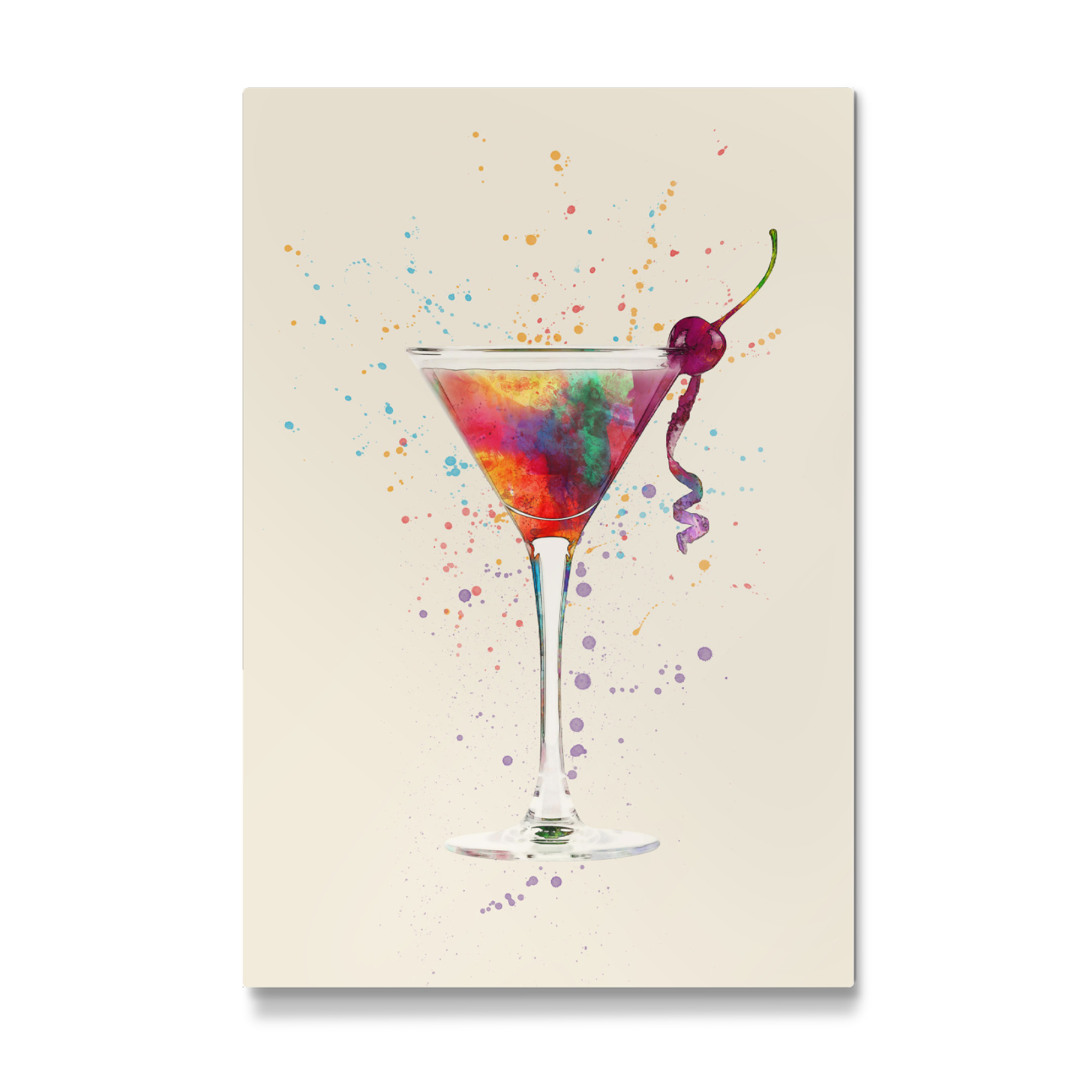 Galerie-Print "Cocktail Glass Watercolor" 75x50 cm artboxONE
