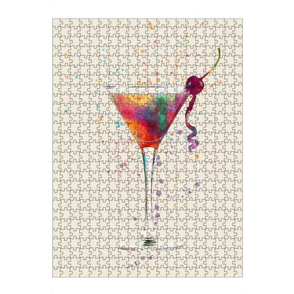 artboxONE Puzzle "Cocktail Glass Watercolor" artboxONE - Essen & Trinken