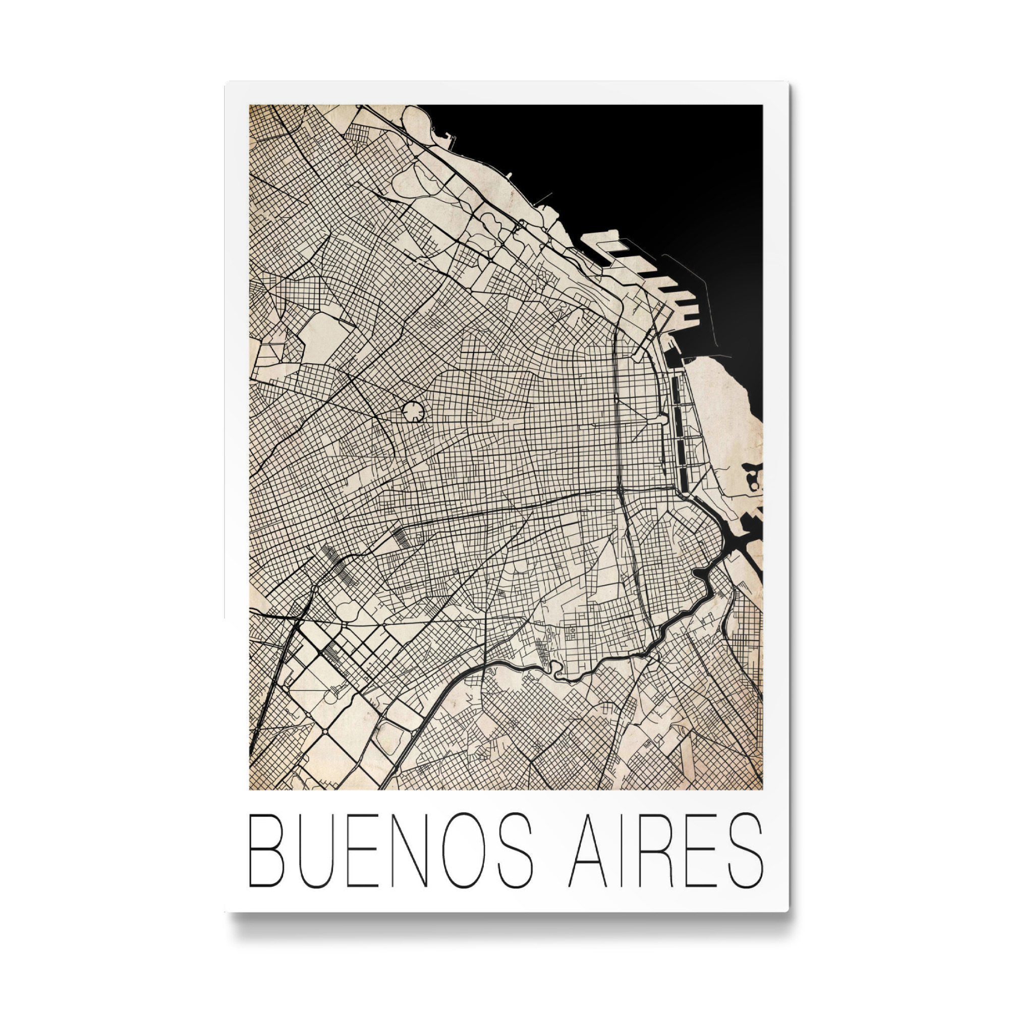 Galerie-Print "Retro Map of Buenos Aires Argentina 2" 30x20 cm artboxONE