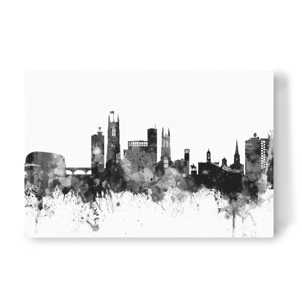 Leinwandbild "Derby England Skyline 2" artboxONE - Städte,Reise,Schwarzweiß