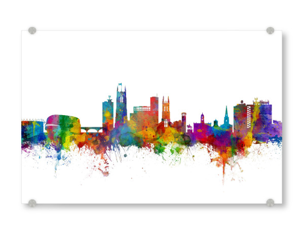 Acrylglasbild "Derby England Skyline" artboxONE - Städte,Reise