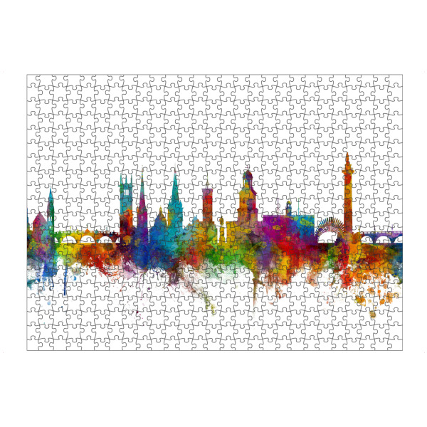 Puzzle Ravensburger "Shrewsbury England Skyline" artboxONE - Städte,Reise