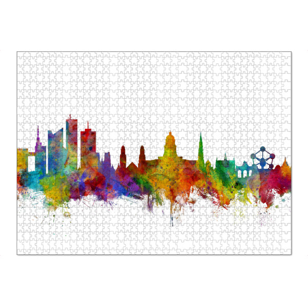 Puzzle Ravensburger "Brussels Belgium Skyline 2" artboxONE - Städte,Reise
