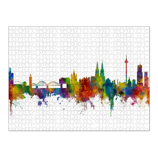 Puzzle Ravensburger "Cologne Köln Germany Skyline bunt" artboxONE - Städte,Städte / Köln,Reise