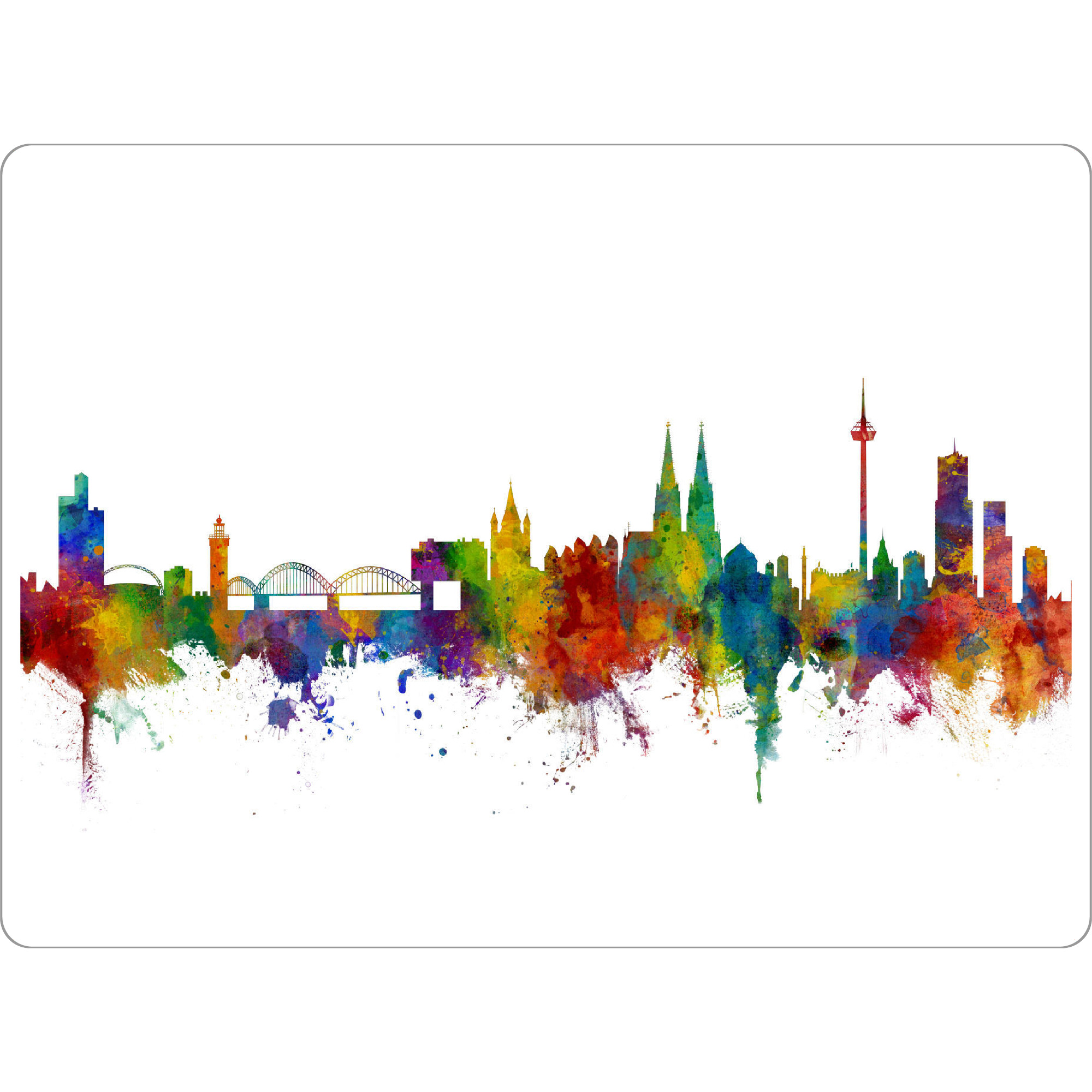 Tischset "Cologne Köln Germany Skyline bunt" artboxONE - Städte,Städte / Köln,Reise
