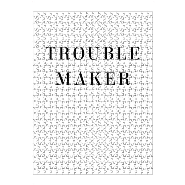 Puzzle Ravensburger "Trouble Maker" artboxONE - Typografie,Schwarzweiß