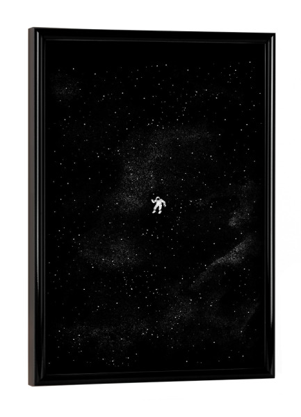 Poster mit schwarzem Rahmen "Gravity" artboxONE - Streetart,Galaxy