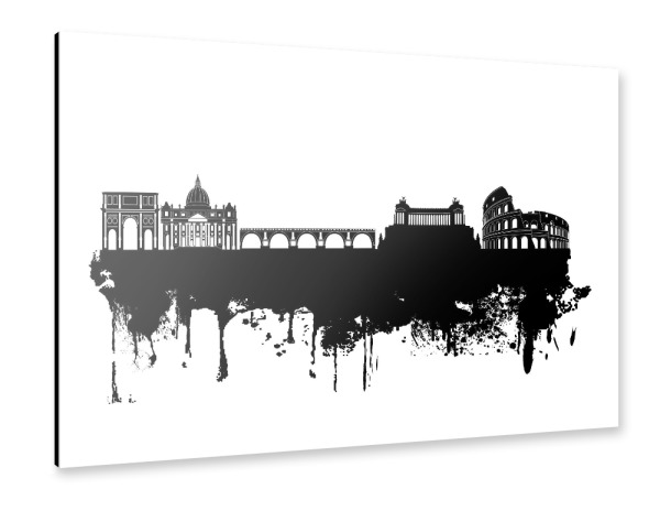 Alu-Dibond "Rome Italy Skyline 2" 30x20 cm artboxONE