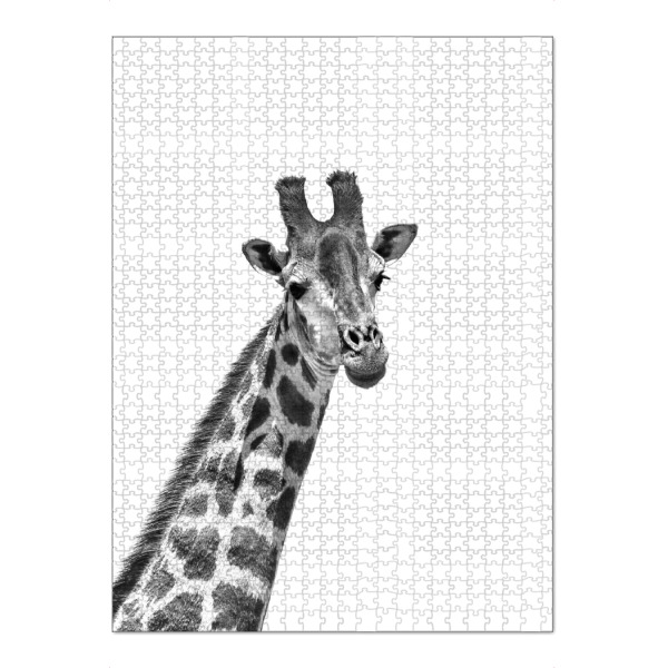 Puzzle Ravensburger "Giraffe sw 1460" artboxONE - Tiere,Schwarzweiß