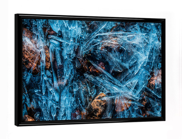 Poster mit schwarzem Rahmen "Eiskunst XXXIII" artboxONE - Natur,Abstrakt