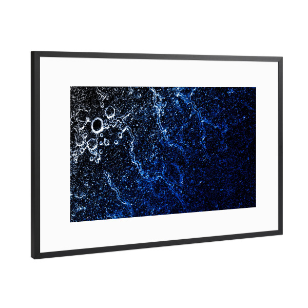 Poster mit Rahmen Schwarz (Metallic) "Eiskunst XXXI" artboxONE - Natur,Abstrakt