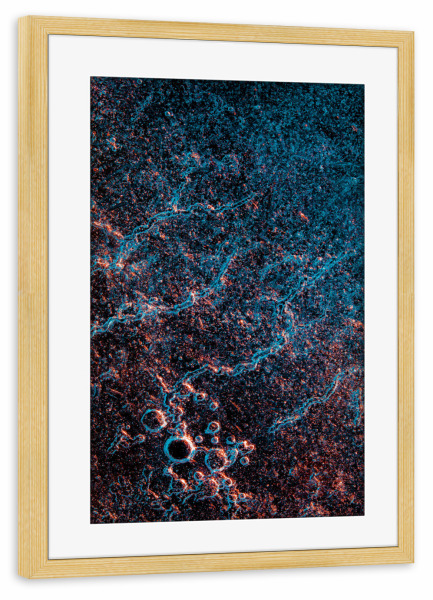 Poster mit Rahmen kiefer "Eiskunst XXX" artboxONE - Natur,Abstrakt