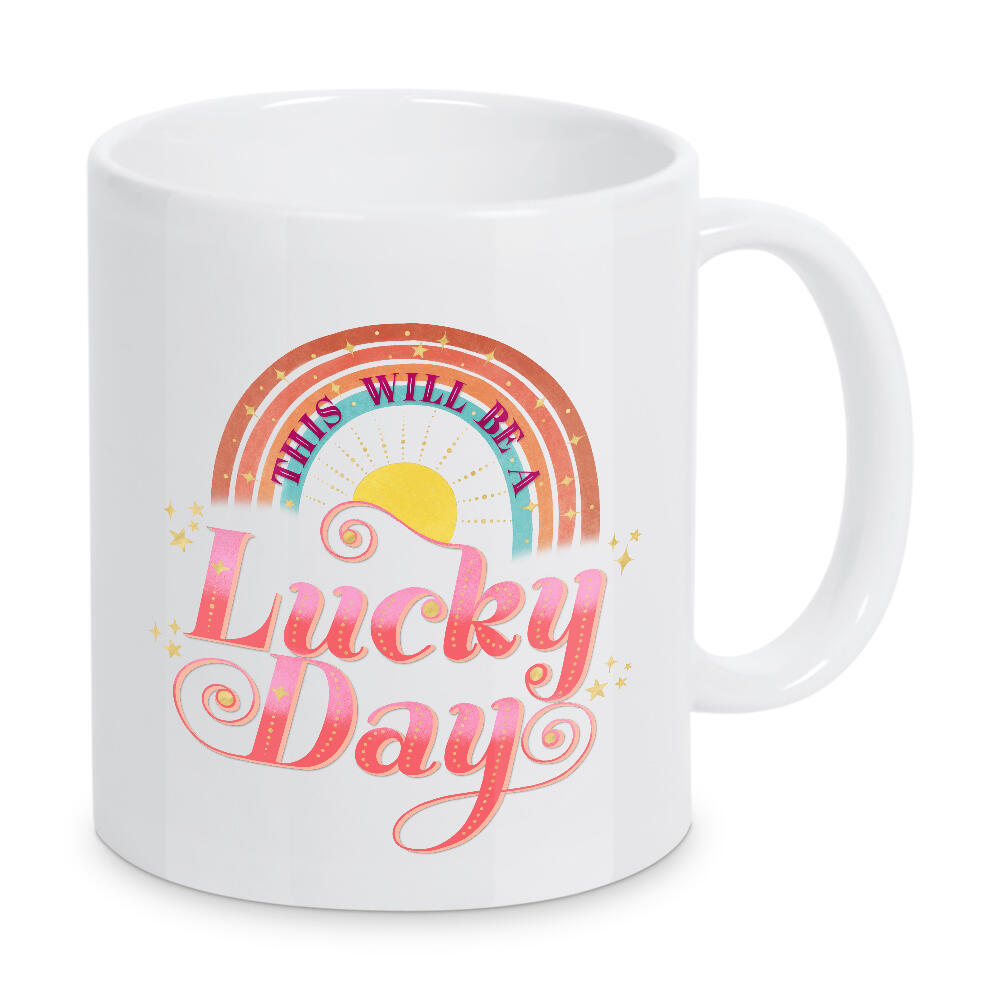 Tasse "Lucky Day" artboxONE - Typografie,Liebe