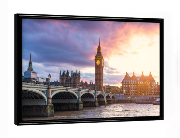 Poster mit schwarzem Rahmen "London Big Ben II" artboxONE - Städte / London,Reise - London,Uk,England,Gb,Themse,Vereinigtes königreich,Großbritannien