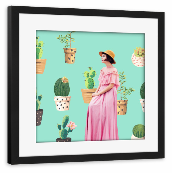 Poster mit Rahmen schwarz "Lady Love" artboxONE - Natur,Floral,Menschen