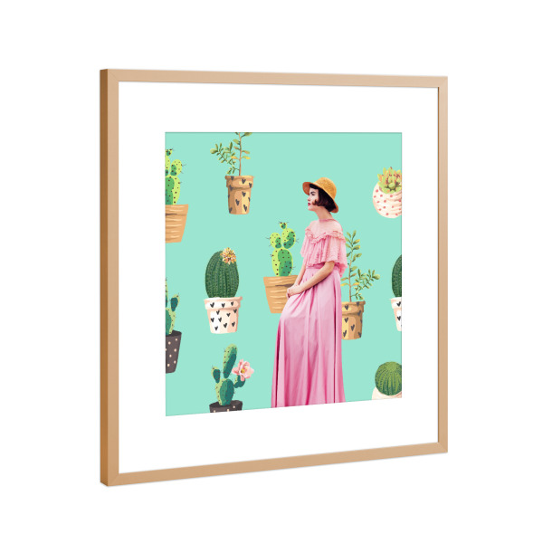 Poster mit Rahmen Kupfer "Lady Love" artboxONE - Natur,Floral,Menschen