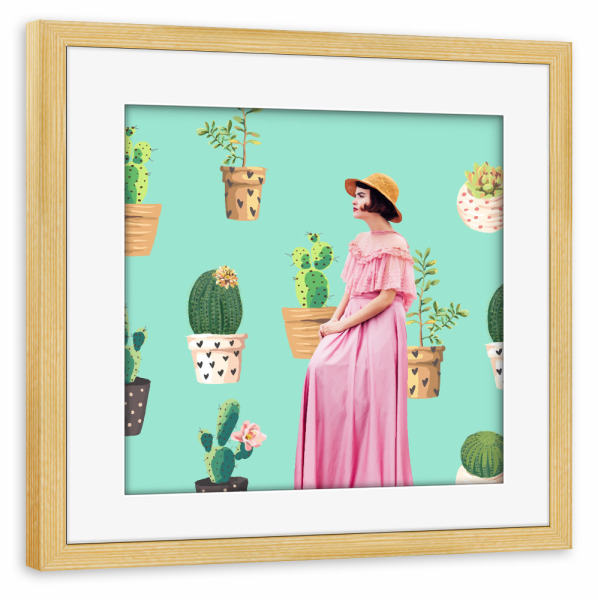Poster mit Rahmen kiefer "Lady Love" artboxONE - Natur,Floral,Menschen