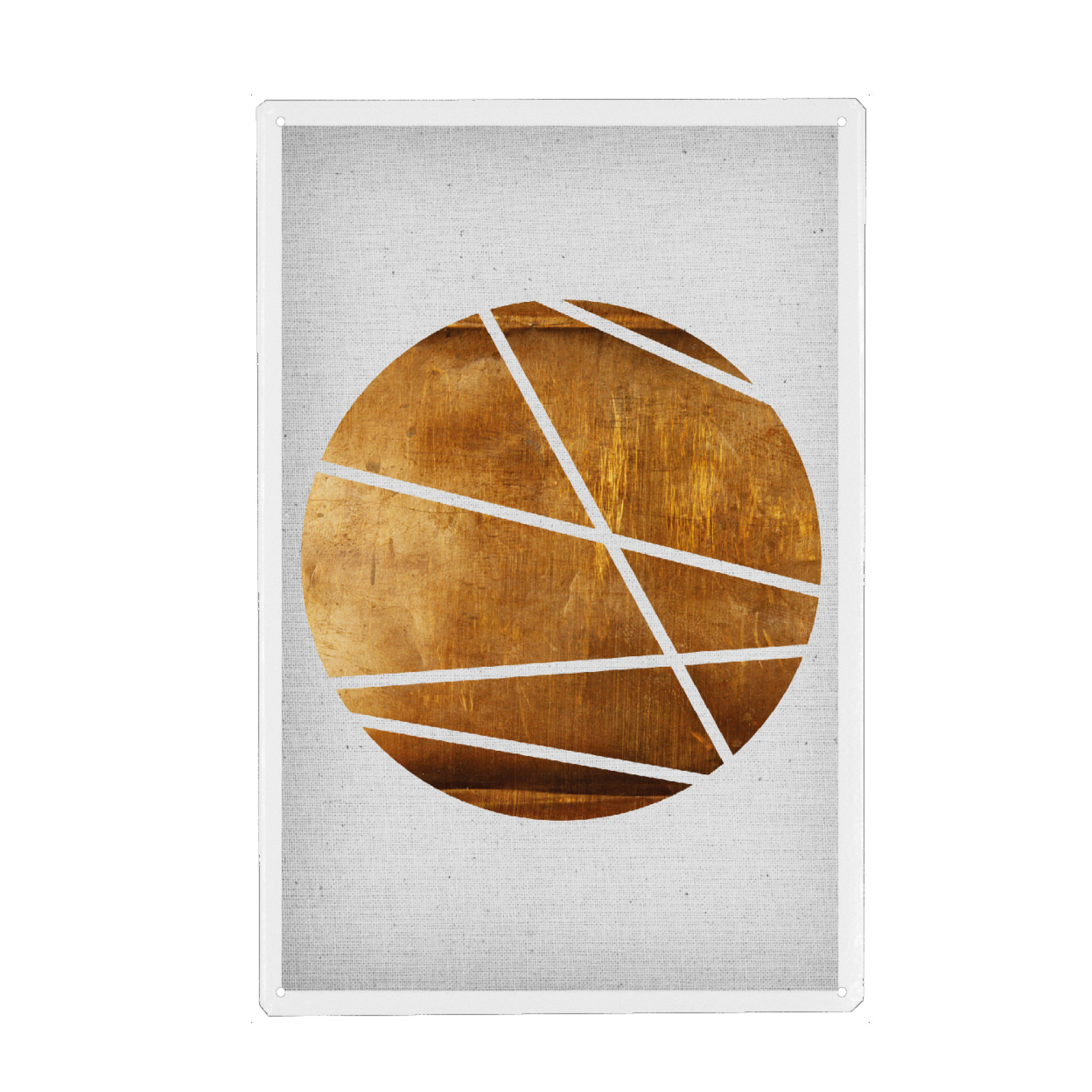 Holzbild "Circle" artboxONE - Abstrakt,Geometrie - Kupfer,Kreis,Geometrisch,Linien