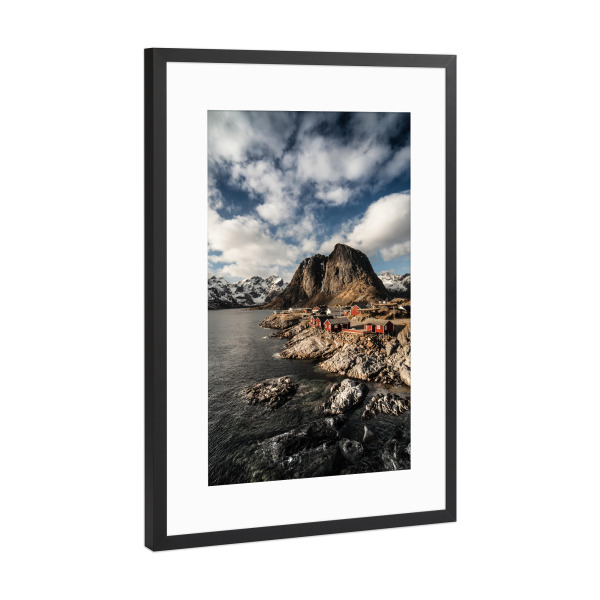 Poster mit Rahmen Schwarz (Metallic) "Lofoten II" artboxONE - Natur,Reise