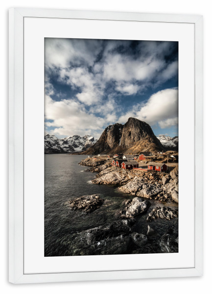 Poster mit Rahmen weiß "Lofoten II" artboxONE - Natur,Reise