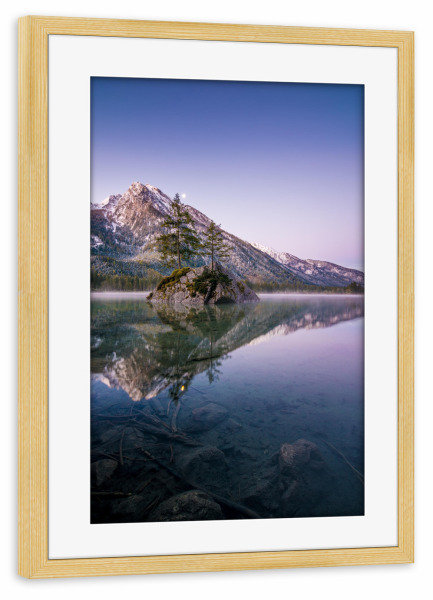 Poster mit Rahmen kiefer "Alpenidyll Hintersee" artboxONE - Natur,Reise