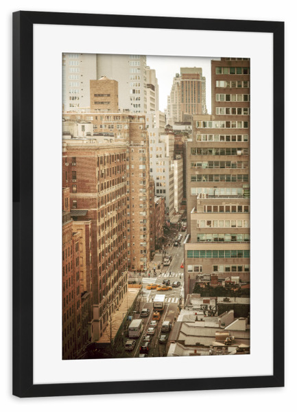 Poster mit Rahmen schwarz "STREETS OF NEW YORK" artboxONE - Städte,Städte / New York,Reise,Reise / Länder