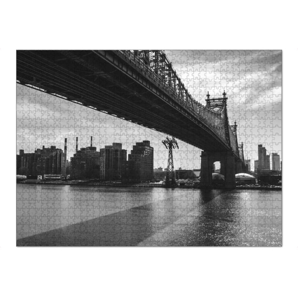 Puzzle Ravensburger "QUEENSBORO BRIDGE, NYC 2" artboxONE - Städte,Städte / New York,Reise,Schwarzweiß,Architektur,Reise / Länder