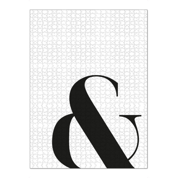Puzzle Ravensburger "Ampersand" artboxONE - Typografie,Abstrakt,Schwarzweiß - Ampersand,Und zeichen,&,Undzeichen - Bild ampersand