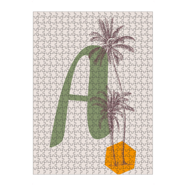 Puzzle Ravensburger "A - Alphabet" artboxONE - Typografie,Natur,Floral,Für Kinder,Abstrakt