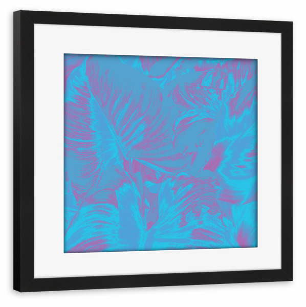 Poster mit Rahmen schwarz "Leaves N.0" artboxONE - Natur,Abstrakt