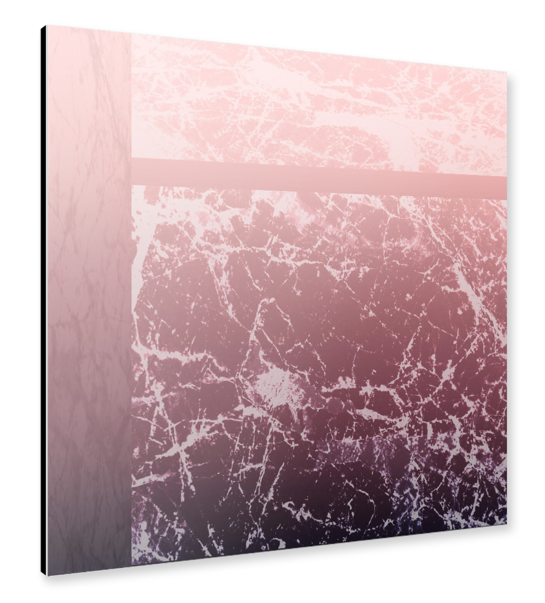 Alu-Dibond "Italian Carrara Marble Revisited (Pink)" 30x30 cm artboxONE