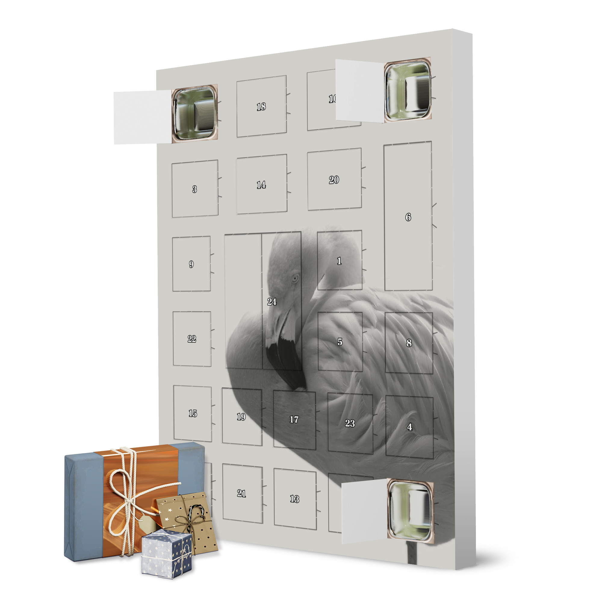 Adventskalender zum Selbstbefüllen Flamingo 08 artboxONE Adventskalender Natur