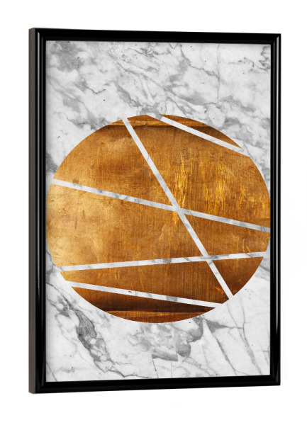 Poster mit schwarzem Rahmen "Circle 04" artboxONE - Natur,Abstrakt,Geometrie - Kreis,Kupfer,Marmor,Geometrisch,Muster,Abstrakt,Moderne kunst