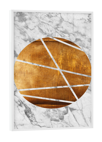 Poster mit weißem Rahmen "Circle 04" artboxONE - Natur,Abstrakt,Geometrie - Kreis,Kupfer,Marmor,Geometrisch,Muster,Abstrakt,Moderne kunst