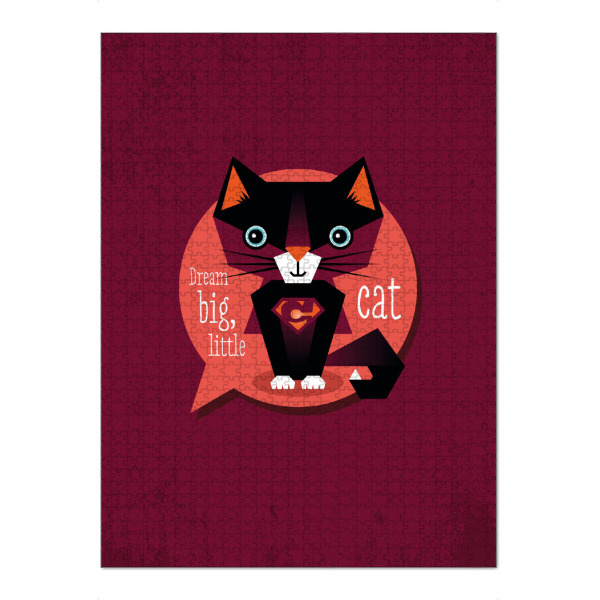 Puzzle Ravensburger "Dream big, little cat" artboxONE - Typografie,Für Kinder,Tiere,Geometrie