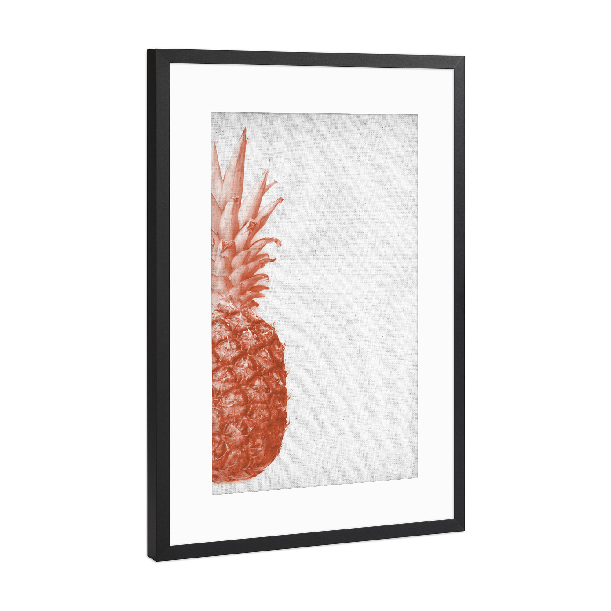Poster mit Rahmen Schwarz (Metallic) "Pineapple 06" artboxONE - Natur,Essen & Trinken,Abstrakt - Pineapple,Frucht,Obst,Essen,Gesund,Küche,Sommer