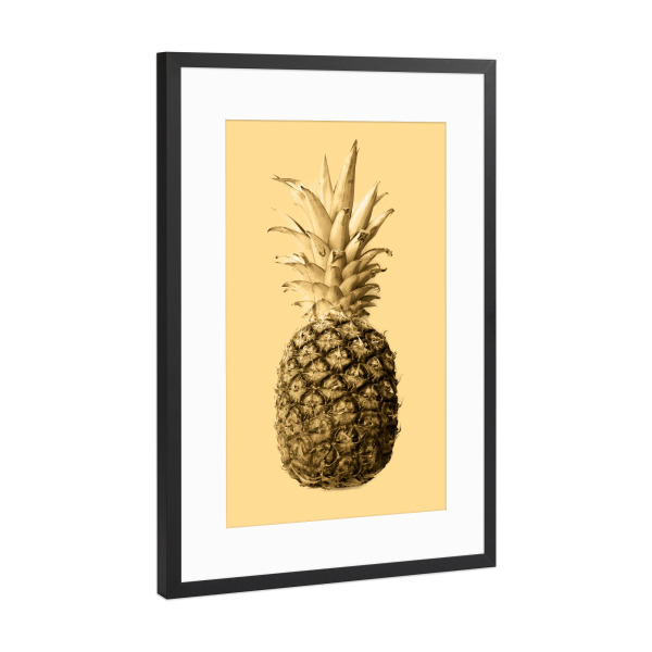 Poster mit Rahmen Schwarz (Metallic) "Pineapple 03" artboxONE - Natur,Essen & Trinken,Essen & Trinken / Obst & Gemüse,Festivals