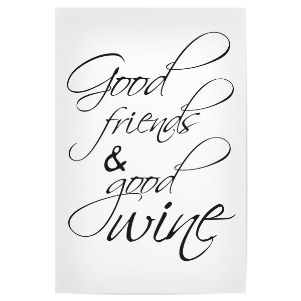 Poster "Wine 01" artboxONE - Typografie,Essen & Trinken,Menschen,Schwarzweiß,Liebe