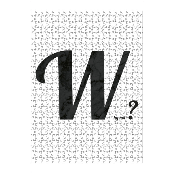 Puzzle Ravensburger "Why not" artboxONE - Typografie,Abstrakt,Menschen,Schwarzweiß,Liebe