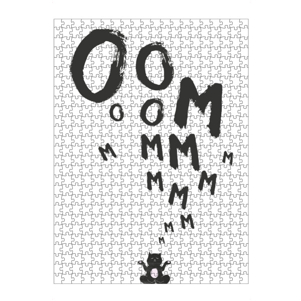 Puzzle Ravensburger "Om" artboxONE - Typografie,Tiere,Schwarzweiß,Sport