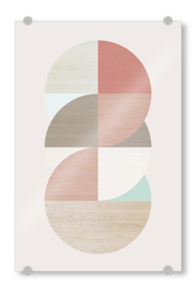 Acrylglasbild "Wooden circles" artboxONE - Abstrakt,Geometrie - Kreise,Kreis,Geomtrisch,Geometrie,Holz,Holzstruktur,Minimalistisch,Minimal,Reduziert