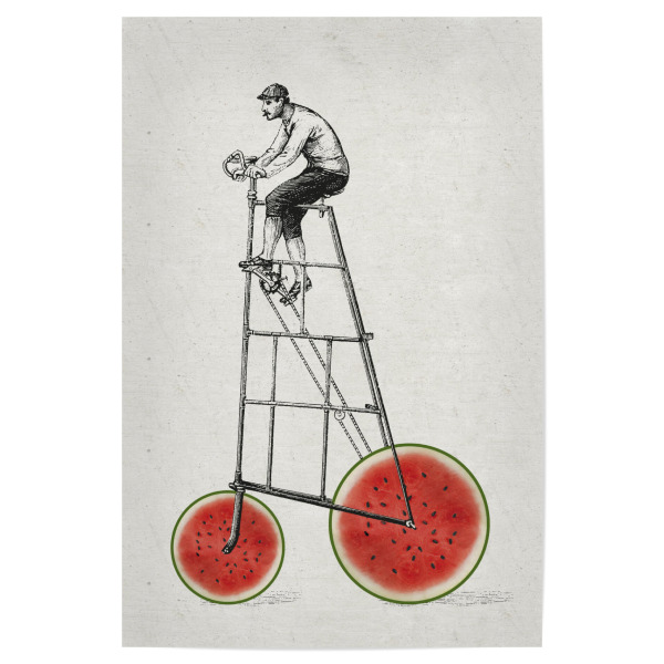 Poster 30x20 cm "Melonenradler" artboxONE - Menschen,Automobile,Sport / Sommerspiele