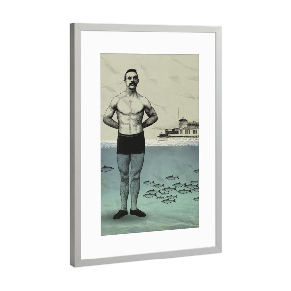 Poster mit Rahmen Silber "Beachboy" artboxONE - Natur,Menschen,Reise / Strand und Meer