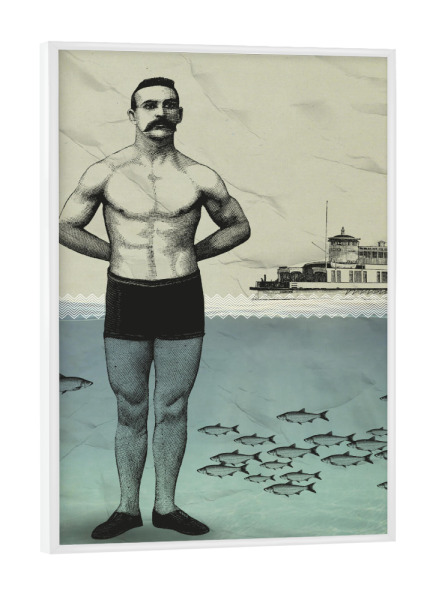 Poster mit weißem Rahmen "Beachboy" artboxONE - Natur,Menschen,Reise / Strand und Meer