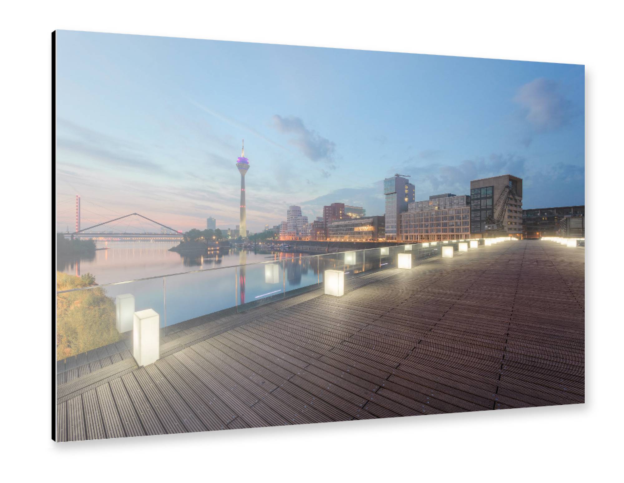 Alu-Dibond "Medienhafen Düsseldorf 3" 75x50 cm artboxONE