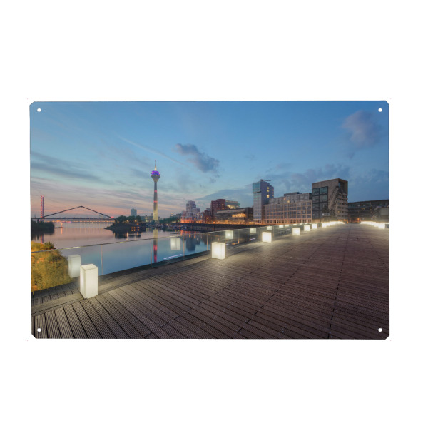 Metall Poster "Medienhafen Düsseldorf 3" artboxONE - Reise,Städte / Düsseldorf