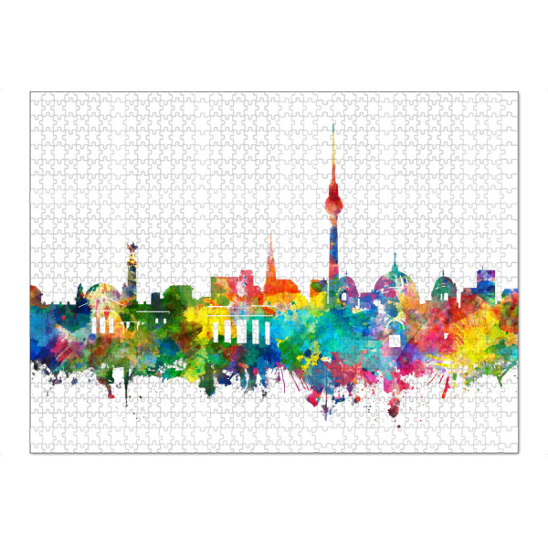 Puzzle Ravensburger "Berlin city skyline watercolor" artboxONE - Städte / Berlin - Berlin,Skyline,Deutschalnd - Bild berlin