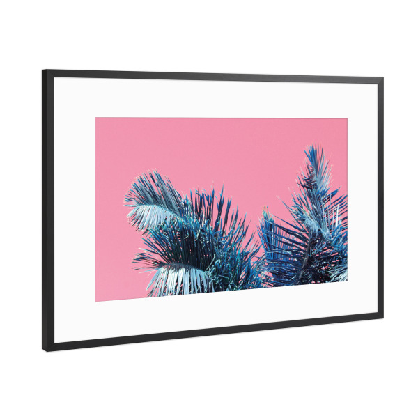Poster mit Rahmen Schwarz (Metallic) "Palme" artboxONE - Natur,Floral,Abstrakt