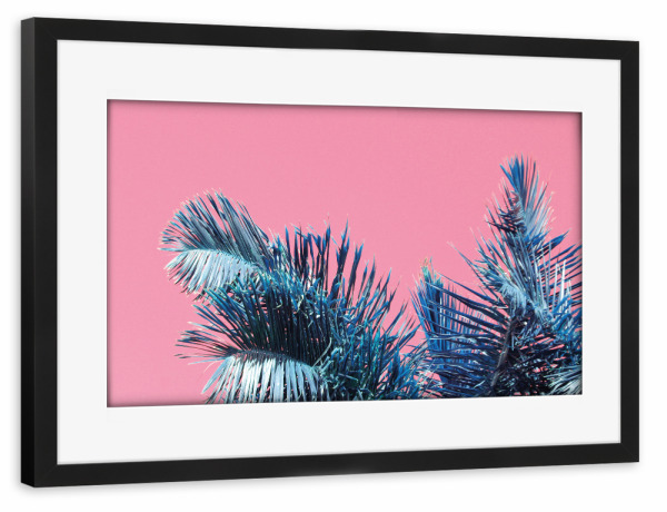 Poster mit Rahmen schwarz "Palme" artboxONE - Natur,Floral,Abstrakt