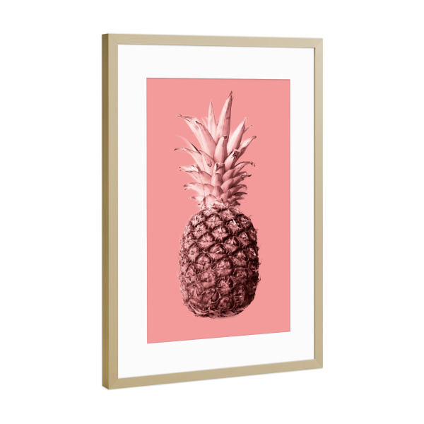 Poster mit Rahmen Gold "Pineapple 04" artboxONE - Natur,Essen & Trinken,Essen & Trinken / Obst & Gemüse,Festivals